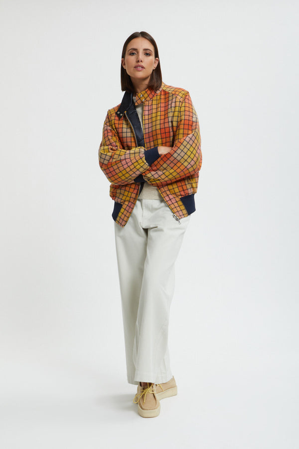 Women's Reversible Check Wool G9