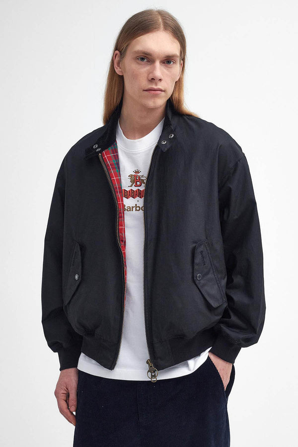 Barbour x Baracuta MA-1 gewachste Harrington Jacke