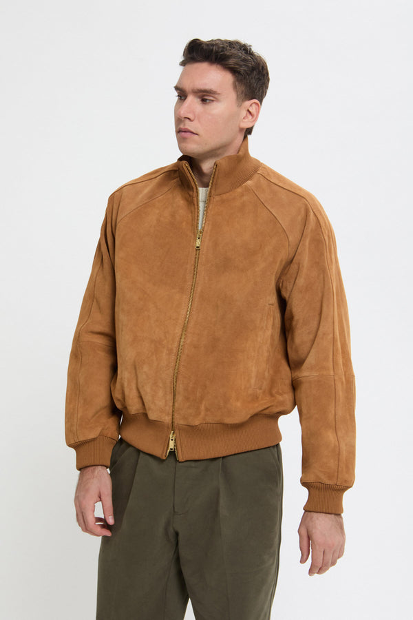 Wildleder-Trainingsjackei m Roughout-Stil