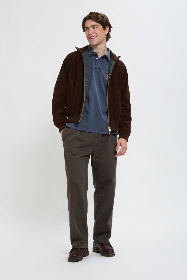 Wildleder-Trainingsjackei m Roughout-Stil