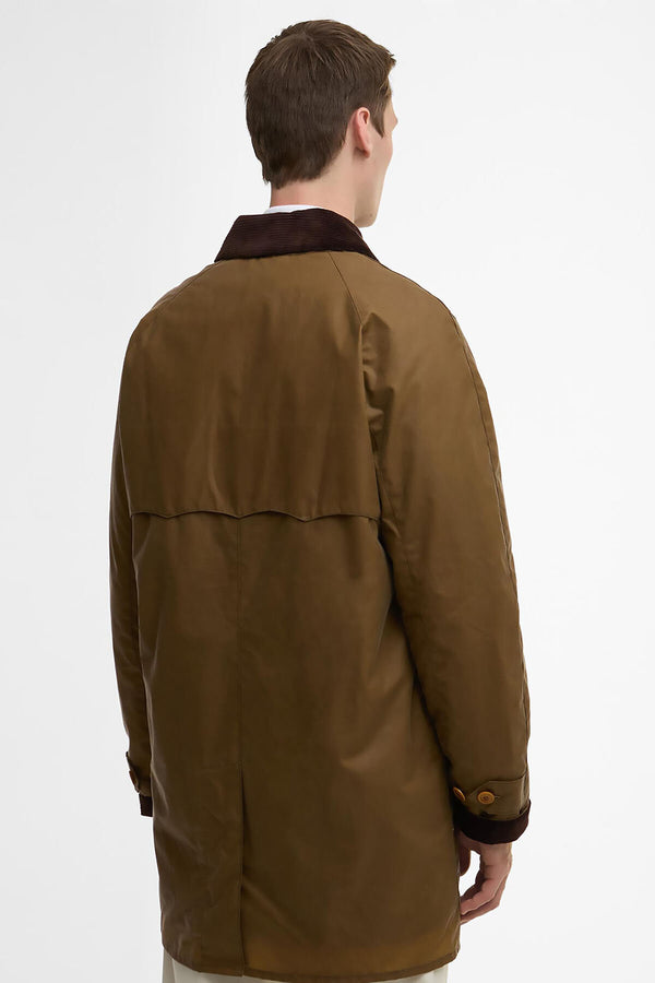 Manteau Car Coat ciré Tyne Barbour x Baracuta