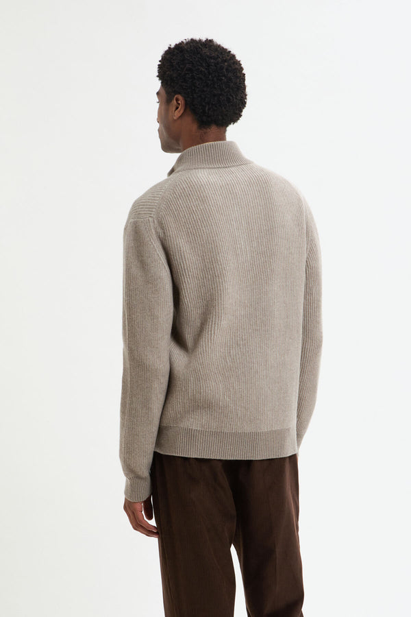 HALF-ZIP MOCK NECK JUMPER
